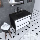 Aurlane PACM073 badkamermeubel 80x50 cm mat zwart