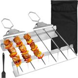 Merkloos Roestvrijstalen grillspiesen voor 3-weg grill - BBQ accessoires Kebab maker