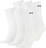 Puma Sokken Set van 6 Paar Unisex Wit Katoen Schoenmaat 43-46 Hoog Effen