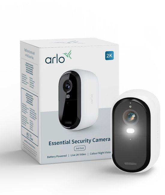 Arlo Essential3 2K beveiligingscamera - Wit
