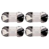 Utopia Crafts Knuffel Ombre Super Chunky Chenille Zacht Garen voor Breien en Haak (Monochrome Mist, 4X 100g)