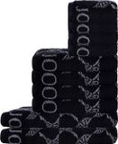 JOOP! Handdoek Set van 10 Zwart Katoen 50x100 cm
