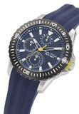 Nautica Nst Quartz Analoog Horloge Blauw Materiaal 100% Roestvrij Staal & 100% Siliconen Band 44 mm NAPNSF506, NAPNSF509