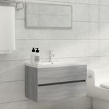 Maison Exclusive - Ensemble de meubles de salle de bain 2 pièces gris Sonoma en bois composite