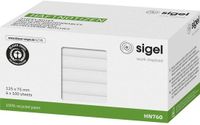 Sigel Plaknotitie HN760 125 mm x 75 mm Wit 600 vellen