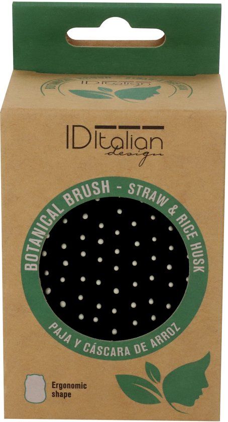 ITALIAN DESIGN ACCESSORIES BIOLOGISCH AFBREEKBARE PANDA BORSTEL Wit in zwart