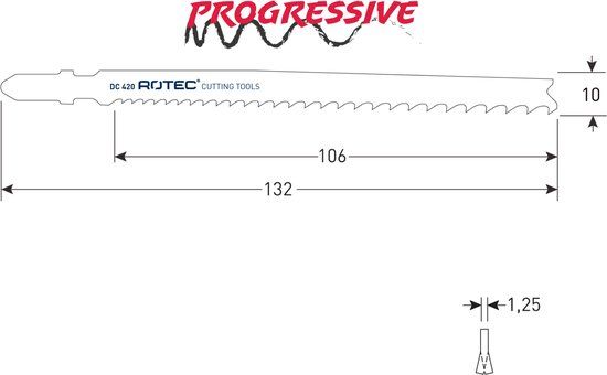 Rotec Decoupeerzagen DC420 / T345XF (VPE 5 stuks)