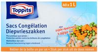 Toppits Diepvrieszakjes 1 liter - 3 x 40 stuks - Voordeelverpakking