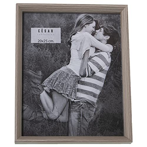 DRW Set van 2 fotolijsten, 20 x 25 cm, MDF-hout en natuurlijk papier