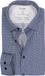 OLYMP 24/7 Level 5 body fit overhemd - tricot - marine blauw dessin - Strijkvriendelijk - Boordmaat: 40