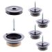 Wagner QuickClick® Viltglijders, meubelglijders, set van 4 stuks, om vast te schroeven, 4 x basis + schroef + glijopzetstuk vervangbaar, speciaal vilt SYNO Slim, diameter Ø 20 mm, Made in DE, 16791499
