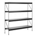 Audo Copenhagen Étagère Zet chêne noir teinté, 1x4, piètement en acier noir