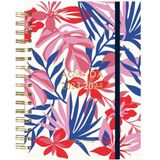 Draeger Paris weekkalender 2023-2024, 13 x 18 cm, september 2023 tot augustus 2024, roze en rode bladeren