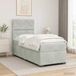 vidaXL Boxspringbed met matras, lichtgrijs, 90 x 200 cm, fluweel