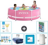 Intex Rond Frame Zwembad - 244 x 76 cm - Roze