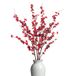 Ammyoo 4 stuks kunstmatige pruimenbloesem feestdecoraties nep kersenbloemen faux lange stengels wintersweets zijden bloemen arrangement voor bruiloft thuiskantoor slaapkamer decor (rood)