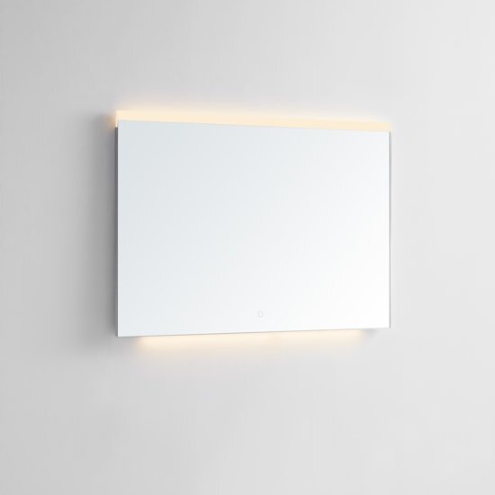 Badkamerplanet Luxe - Badkamerspiegel - 100 cm - met Boven & Onder verlichting - Spiegel LED - Touch - Dimbaar - Verlichting 3 Standen