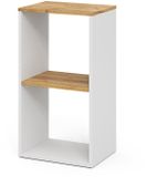Vicco Tomy Boekenkast – 40 x 74 cm met 2 open vakken Eik wit/goud