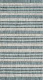 Safavieh Eigentijds Geweven Binnen/Outdoor Vloerkleed, Courtyard Collectie, CY8062, in Grijs & Blauw, 79 X 152 cm
