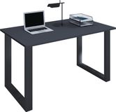 VCM Houten bureau | H. 76 x B. 140 x T. 50 cm | Computertafel eenvoudig | voeten gemaakt van hoogwaardig metaal | Werktafel | Kantoormeubilair - Lona U
