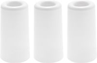 Deltafix Deurbuffer - 3x - deurstopper - wit - rubber - 75 x 40 mm - schroefbevestiging