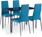 Maison Exclusive - Ensemble de salle à manger 5 pièces, bleu