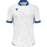 Macron Jersey Cerberus Eco XXS Wit/Royal Blauw Polyester Korte Mouw Mannen Lente/Zomer 2025