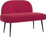 vidaXL - Banc - rembourré - avec - dossier - Rouge vin - 110 - x - 60 - x - 76 - cm - Velours