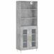 vidaXL Hoge kast, betonkleur, 69,5 x 34 x 180 cm, houtvezelplaat