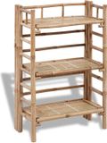 vidaXL Plantenrek bamboe met 3 plankjes