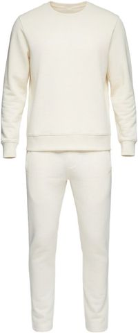 Ombre Set - Katoen - Lange Mouw - Effen Crème L