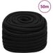 Chic-952014 Corde de travail multifonctionnelle, corde durable noir 25 mm 50 m Polyester