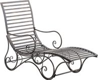 CLP Amiens Tuinstoel - ligstoel - tuin - buiten - hoge rug - metalen frame - bronzen