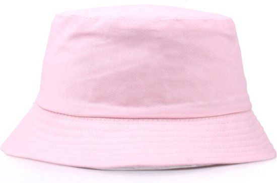 Festival Summer Bucket Hat - Unisex - Pink - Cotton - One Size - Heble®