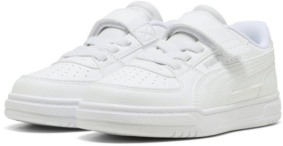 Puma Caven III AC PS Unisex Kinderen Sneakers - Wit/Zilver - Maat 33