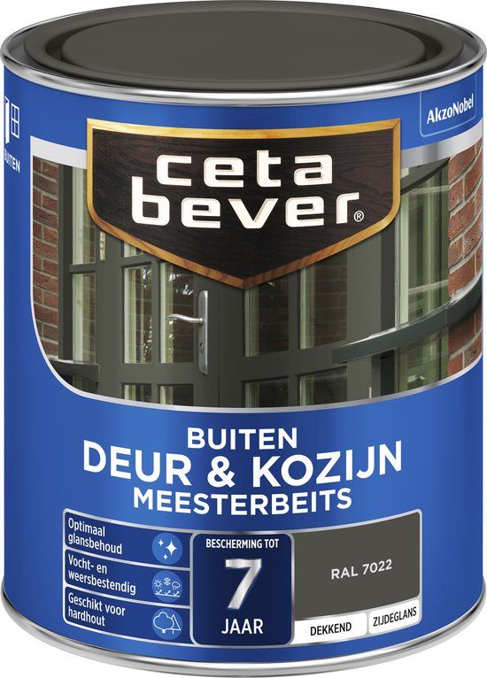 Cetabever Meesterbeits Deur & Kozijn Dekkend - RAL 7022 - 750 ML