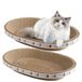 2 pièces carton à griffer pour chats, planche griffoir ovale ronde, écuelle à griffer pour chat, protection des meubles, canapé, carton à griffer pour lit de chat, chats, meuble à griffer pour canapé, jouets d'entraînement