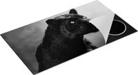 Chefcare Inductie Beschermer Zwarte Panter - Zwart Wit - 95x55 cm
