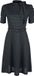 Voodoo Vixen Posie Polka Dot Tie-neck Dames Midi-jurk - Zwart - XL