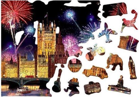 Wooden City Legpuzzel London By Night - 300 Stukjes - Hout