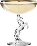 Ritzenhoff Champagnecoupe - 3D Paardensteel met Gouden Rand - Kristalglas - 230 ml
