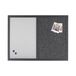 Bi-Office MX04434168 Combobord, Prikbord en Whiteboard, 22 mm Dik, 60 x 45 cm, Textiel Oppervlak en Zilver Magnetisch, Grijs