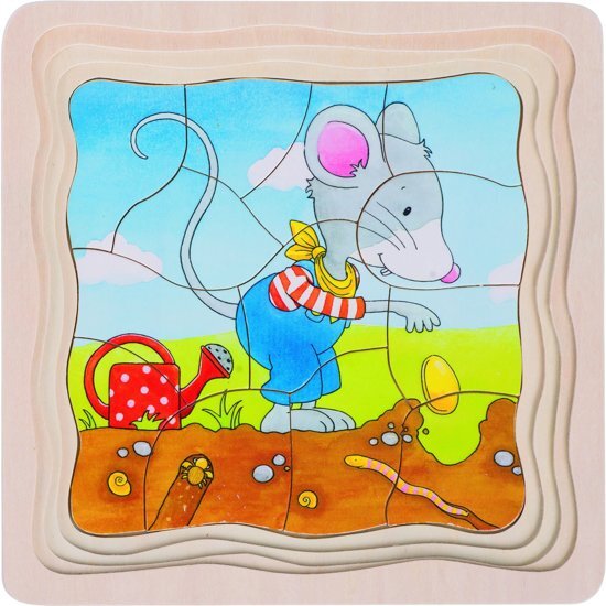 Goki Puzzel Wat Groeit Hier 20 X 20 X 1.5 Cm 54-delig