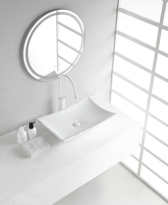 Wiesbaden Scala Opzet wastafel - 56x37x10cm - Wit