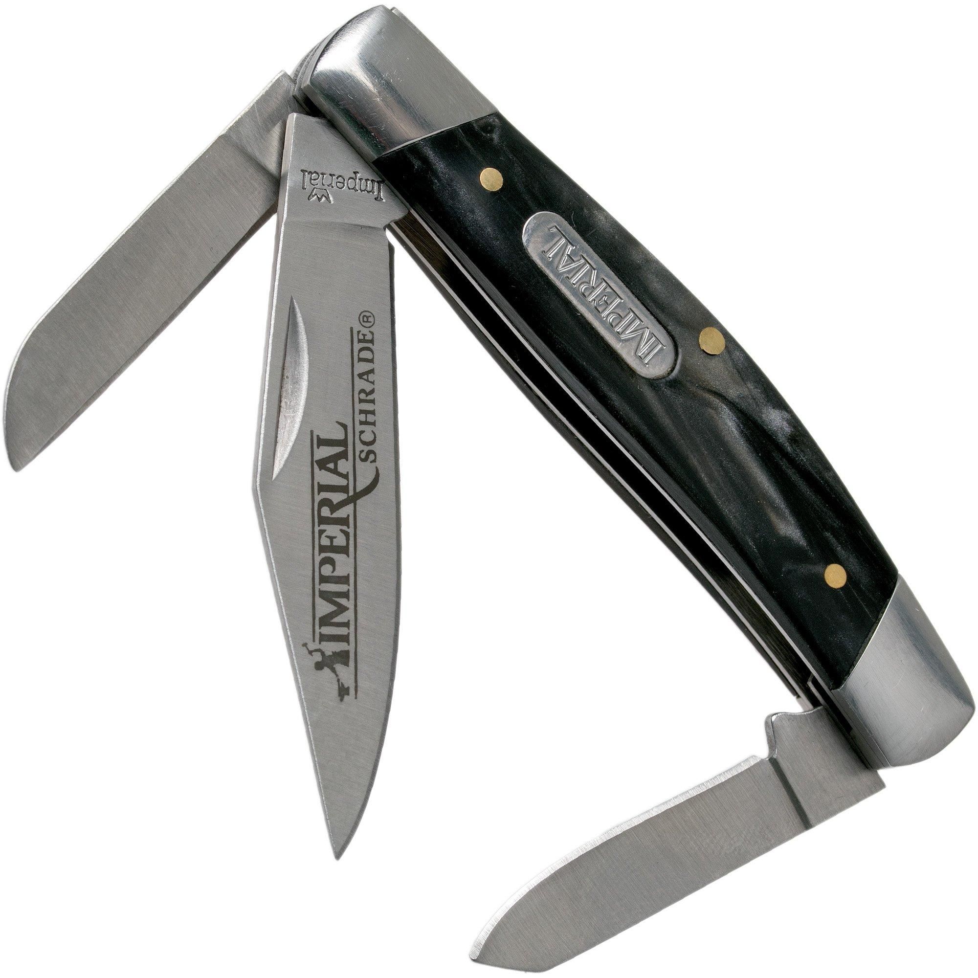 Schrade Imperial Stockman Black Swirl IMP16S slipjoint zakmes