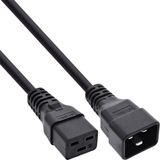 InLine 16641K C19 naar C20 Stroomkabel Zwart 0,75 m