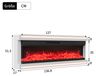 StarTech Elektrische wandkachel - TV-meubel - 12 realistische LED-vlammen - 5 helderheidsniveaus - Hoogglans - Wit - 136,8 × 17 × 51,3 cm