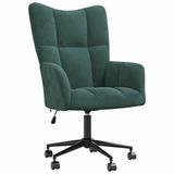 VidaXL Relaxstoel fluweel donkergroen