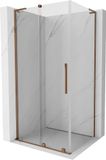 Mexen Velar L schuifbare douchecabine 100 x 110 cm, transparant, roségoud