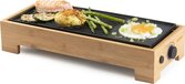 DOMO DO9270G Plancha Grill - Bamboo Style - 36 cm - 1000 W - Ceramic Coating